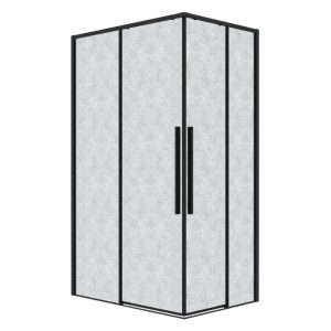 Душевой уголок Grossman Galaxy 100х70 левый Черный / Шиншила 300.K33.01.70R10L.21.02