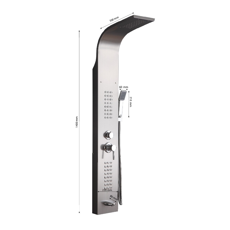 Душевая панель GFmark 55 Хром матовый 5501 Душевая панель GFmark 55 Хром матовый 5501 — изображение 4