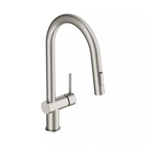 Смеситель для кухни Cersanit Brasco с выдвижным изливом Сатин 68226