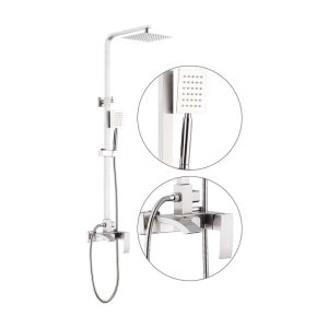 Душевая система Fashun с изливом Сатин A52418