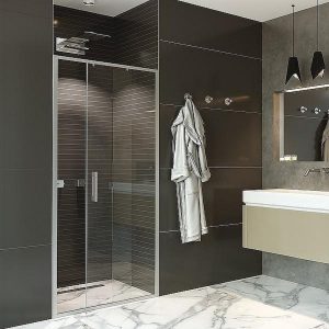 Душевая дверь Alex Baitler AB61 120 Сатин / Прозрачное AB61C120