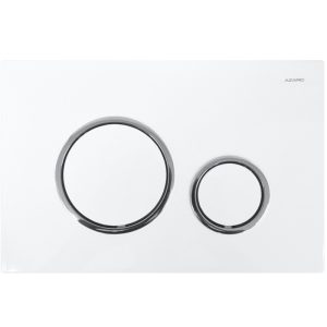 Клавиша смыва Azario AZ-8200 Белый / Хром AZ-8200-0045