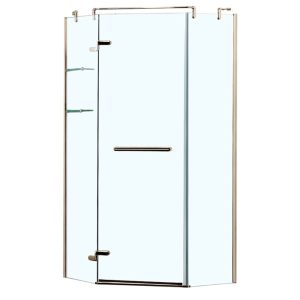 Душевой уголок Azario Montreal 90х90 левый Золото / Прозрачное AZ-NWG3231 900 L GOLD