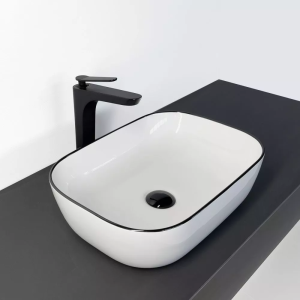 Раковина накладная Comforty 46 Белый / Черный CF11097