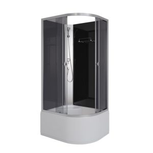 Душевая кабина Niagara Eco 100х80 левая Хром / Тонированное E100/80/40L/TN/BK