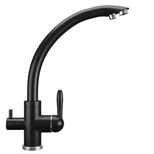 Смеситель для кухни Ulgran Classic U-017 с подключением к фильтру U-017-344 Ультра-чёрный Смеситель для кухни Ulgran Classic U-017 с подключением к фильтру U-017-344 Ультра-чёрный