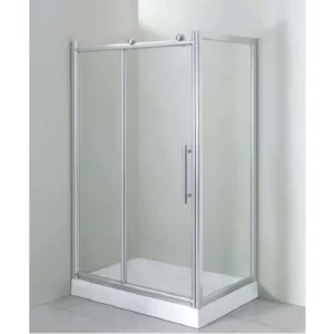 Душевой уголок Водный мир 120х80 с поддоном левый Хром / Матовое