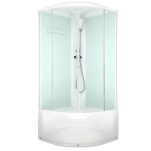 Душевая кабина Domani-Spa Delight Slim high без электрики 100х100 Белый, Поддон высокий