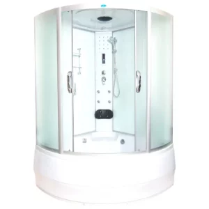 Душевая кабина Водный мир 150х150, Хром / Матовое, Высокий поддон