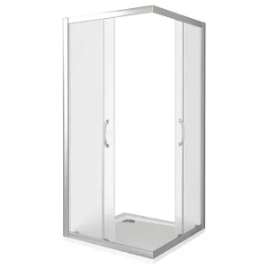 Душевой уголок Bas Latte 80х185 Хром / Грейп