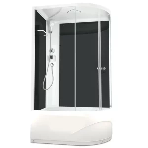 Душевая кабина Domani-Spa Delight Slim high левая без электрики 120х80 Белый, Поддон высокий Душевая кабина Domani-Spa Delight Slim high левая без электрики 120х80 Белый, Поддон высокий