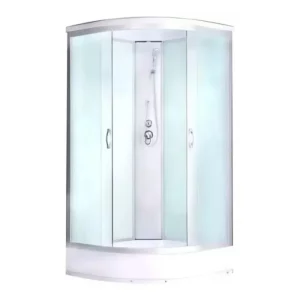 Душевая кабина Водный мир 80х80 ,Хром / Матовое, Низкий поддон