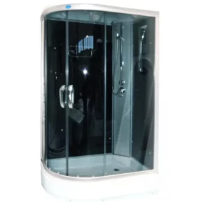 Душевая кабина Водный мир 120х80, Хром / Тонированное, Низкий поддон правая