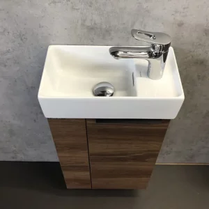 Тумба подвесная Comforty Матэ 40 + раковина Дуб тёмно-коричневый 00-00000832 Тумба подвесная Comforty Матэ 40 + раковина Дуб тёмно-коричневый 00-00000832