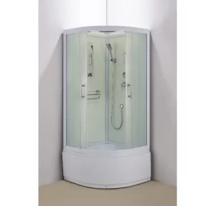 Душевая кабина Водный мир 100х100 Белый / Матовое высокий поддон ВМ3014 100