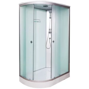 Душевая кабина Водный мир 120х80, Хром / Матовое, Низкий поддон правая