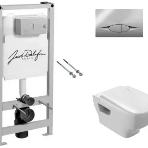 Инсталляция Jacob Delafon + унитаз Struktura с сиденьем Soft Close + кнопка смыва хром