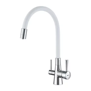 Смеситель для кухни Lemark Comfort LM3075C-White с подключением к фильтру Хром / Белый Смеситель для кухни Lemark Comfort LM3075C-White с подключением к фильтру Хром / Белый