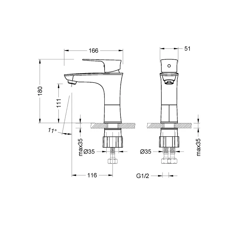 Смеситель для раковины Lemark Nero LM0206C Хром Смеситель для раковины Lemark Nero LM0206C Хром — изображение 2