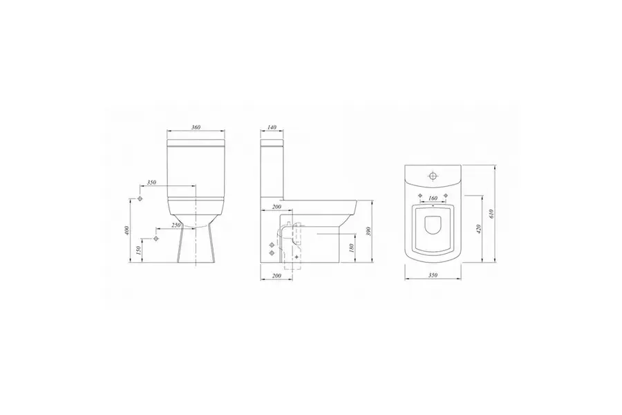 Унитаз-компакт Kale Basics с сиденьем микролифт Унитаз-компакт Kale Basics с сиденьем микролифт — изображение 2