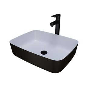 Раковина накладная Grossman Color 50 Черный / Белый GR-4043BW