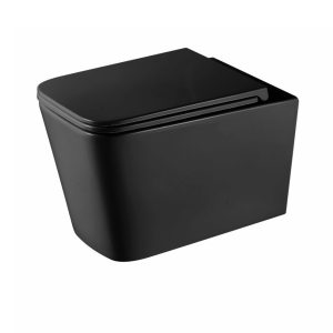 Унитаз подвесной Grossman Tornado с крышкой-сиденье Черный матовый GR-4441BMSQ Унитаз подвесной Grossman Tornado с крышкой-сиденье Черный матовый GR-4441BMSQ