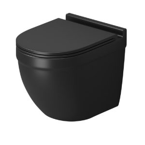 Унитаз подвесной Grossman Tornado с крышкой-сиденье Черный матовый GR-4483BMSQ Унитаз подвесной Grossman Tornado с крышкой-сиденье Черный матовый GR-4483BMSQ