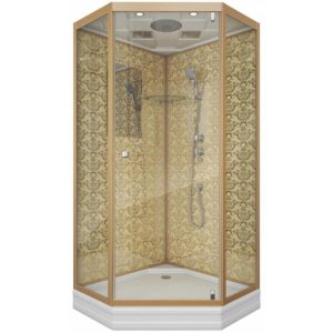 Душевая кабина Niagara Luxe 90х90 Золото / Прозрачное NG-7701DG