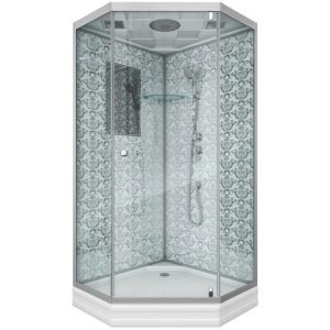 Душевая кабина Niagara Luxe 100х100 Хром / Прозрачное NG-7702DW