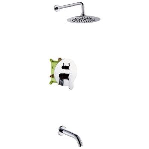 Душевая встройка Potato P3310 с изливом Хром глянцевый P3310-2 Душевая встройка Potato P3310 с изливом Хром глянцевый P3310-2