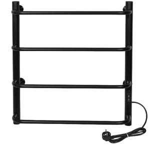 Полотенцесушитель электрический Тера Мост 50х60 диммер Черный матовый ПСК-12-02д.ч