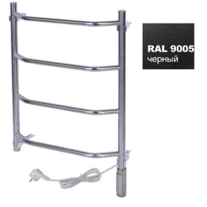 Полотенцесушитель электрический Тера Виктория 40х60 ПСН диммер Черный матовый ПСН-11-01дч