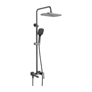 Душевая система Shevanik S40 с изливом Оружейная сталь S4036T