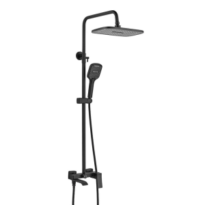 Душевая система Shevanik S44 с изливом Черный матовый S4436H