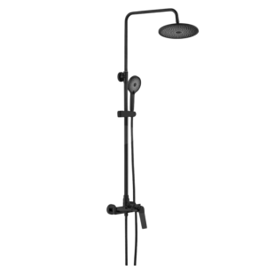 Душевая система Shevanik S84 с изливом Черный матовый S8436H