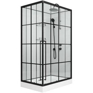 Душевая кабина Niagara Standart 80х120 правая Черный / Прозрачное ST120/80/15QR/KL/BKT Душевая кабина Niagara Standart 80х120 правая Черный / Прозрачное ST120/80/15QR/KL/BKT