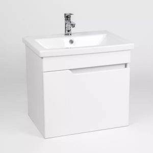 Тумба подвесная Viant Куба 60 с раковиной Como Белый VKUB60CO-T1STP Тумба подвесная Viant Куба 60 с раковиной Como Белый VKUB60CO-T1STP