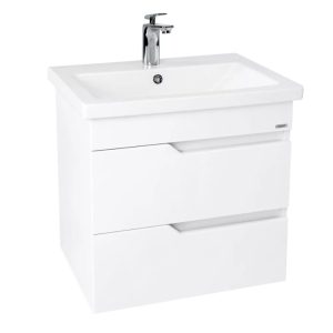 Тумба подвесная Viant Куба 60 с раковиной Como Белый VKUB60CO-T2YP Тумба подвесная Viant Куба 60 с раковиной Como Белый VKUB60CO-T2YP