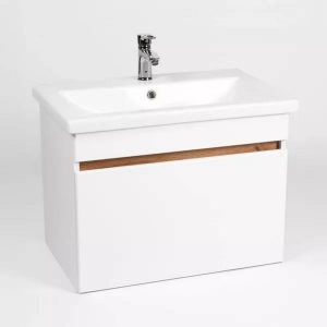 Тумба подвесная Viant Мальта 70 с раковиной Como Белый / Дуб Вотан VMAL70CO-T1YP Тумба подвесная Viant Мальта 70 с раковиной Como Белый / Дуб Вотан VMAL70CO-T1YP