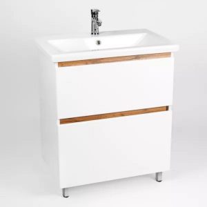 Тумба напольная Viant Мальта 70 с раковиной Como Белый / Дуб Вотан VMAL70CO-T2Y Тумба напольная Viant Мальта 70 с раковиной Como Белый / Дуб Вотан VMAL70CO-T2Y