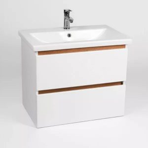 Тумба подвесная Viant Мальта 80 с раковиной Como Белый / Дуб Вотан VMAL80CO-T2YP Тумба подвесная Viant Мальта 80 с раковиной Como Белый / Дуб Вотан VMAL80CO-T2YP