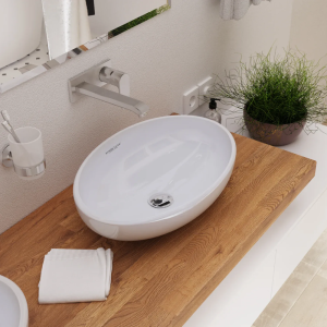 Раковина накладная Sanita Luxe 53 Белый глянцевый WB.CT/Ringo/53-N/WHT.G/S1